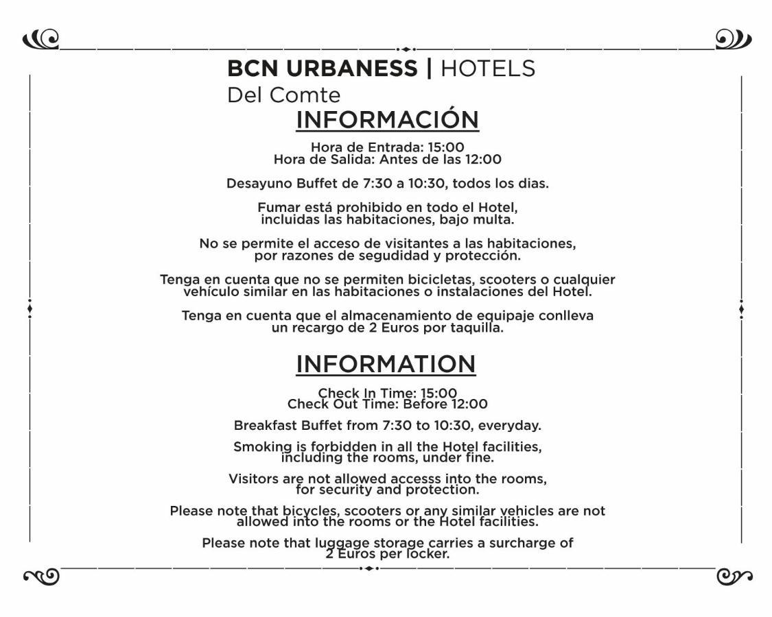 Bcn Urbaness Hotels Del Comte Barcelona Ngoại thất bức ảnh